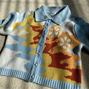 Colorful Button-Up Cardigan